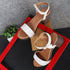 Women's Textured Block Heels Sandals