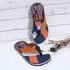 Men's Geometric Print Thong Slipers
