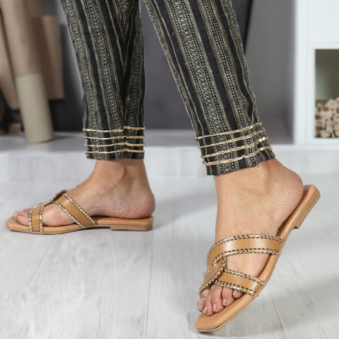Women's Criss-Cross Strap Flat Sandals