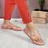 Women's Beautifully Embellished Wide Thong Strap Thong Sandals