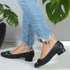 Women's Textured Round Toe Block Heel Pumps