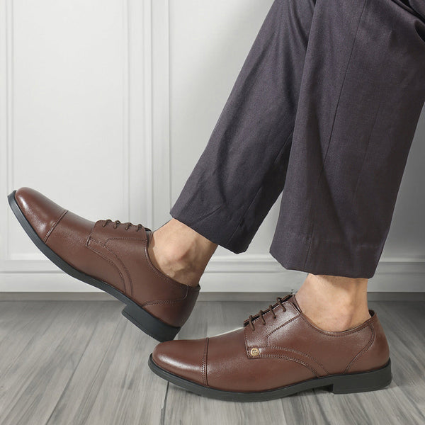 Men's Cap-Toe Lace-Up Dress Shoes