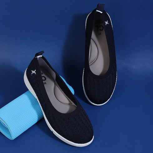 Women's FlyKnit Comfort Slip-On Ballet Flats