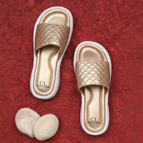 Women's Quilted Comfort Slide Sandals
