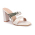 Women's Knotted Strap Square Toe Block Heel Sandal
