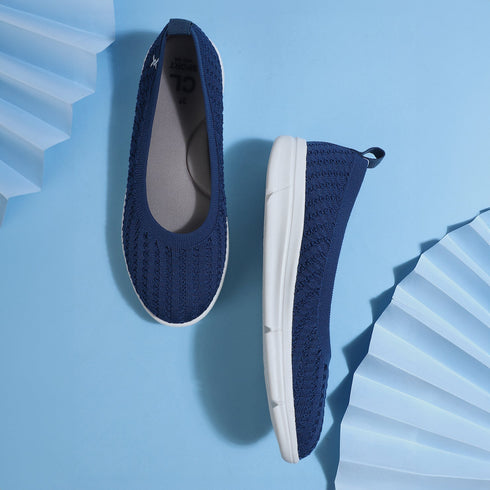 Women's FlyKnit Comfort Slip-On Ballet Flats