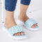 Women's Ruched Strap Comfort Slide Sandals