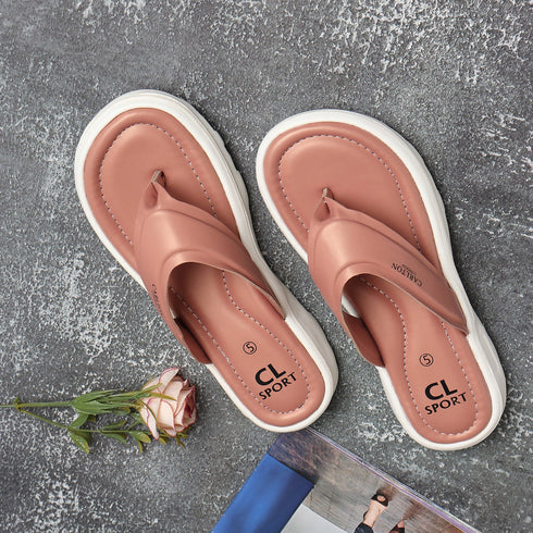Women's Solid Color Comfort Thong Flip-Flops
