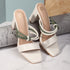 Women's Knotted Strap Square Toe Block Heel Sandal