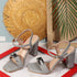Women's Buckle Detail Square Toe Ankle Strap Block Heel Sandals
