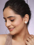 Anti-Tarnish Rhodium Toned Button Pearls Of 16mm Dailywear Studds Earrings