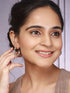 Anti-Tarnish Rhodium Plated Faux Pearl AD Studded hoop Bali Earrings