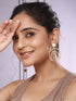 Anti-Tarnish Matt Gold Toned Chandelier Star Delicate drop earrings