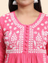 Fizaa Chikankari Kurti for Women With Pocket - Pink