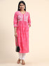 Fizaa Chikankari Kurti for Women With Pocket - Pink