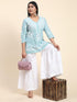 HOK chikankari Tunic for Women in Sky Blue