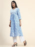 Hand embroidery Chikankari V neck Anarkali Dress | Long Kurti in Cotton For Women 2