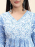 Hand embroidery Chikankari V neck Anarkali Dress | Long Kurti in Cotton For Women 2