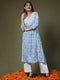 Hand embroidery Chikankari V neck Anarkali Dress | Long Kurti in Cotton For Women 2