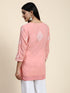 HOK chikankari Tunic for Women -Pink