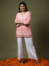 HOK chikankari Tunic for Women -Pink