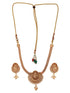 Gold Polish Flexible Brass Chain Minimal Temple Lakshmiji Jewellery Set