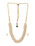 Multi Layered Pearls Braided Choker Jewelry Set