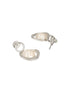 Silver Plated Quirky Pearl Drop Minimal Orbital Earrings