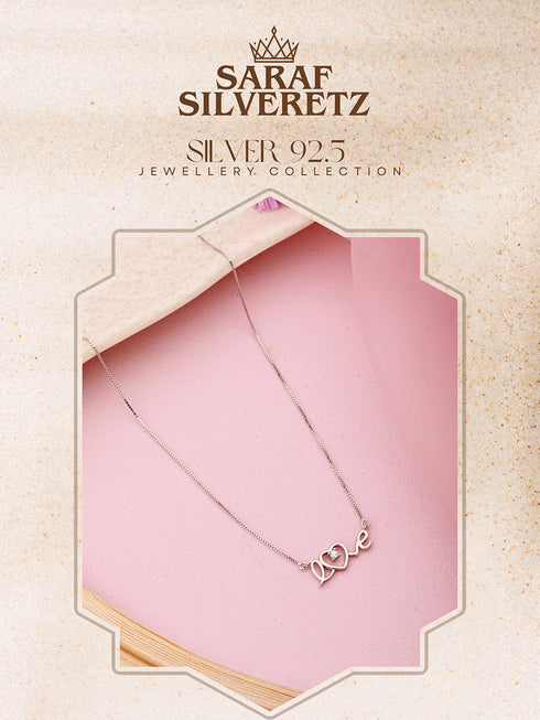 925 Sterling Silver CZ Studded Dainty Love Minimal Valentine Locket Necklace & Chain