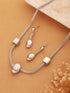 Anti-tarnish Silver Toned Trendy Chain Jewelry Set