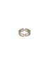 SARAF TRENDZ Anti-tarnish Silver-Plated AD-Studded Enamelled Adjustable Finger Ring