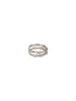 SARAF TRENDZ Anti-tarnish Silver-Plated CZ Stones-Studded Minimal Band Finger Ring