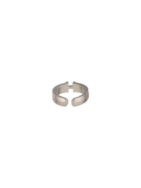 SARAF TRENDZ Anti-tarnish Silver Plated American Diamond-Studded Finger Ring