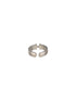 SARAF TRENDZ Anti-tarnish Silver Plated American Diamond-Studded Finger Ring