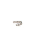 SARAF TRENDZ Silver Plated CZ-Studded Adjustable Finger Ring