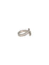 SARAF TRENDZ Silver Plated CZ-Studded Adjustable Finger Ring