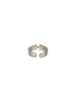 SARAF TRENDZ Silver-Plated AD Stone Studded Anti-Tarnish Finger Ring