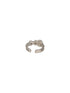 SARAF TRENDZ Anti-tarnish Silver Plated CZ Stone Studded Buckle Design Finger Ring