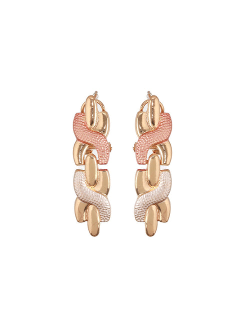 Anti-Tarnish Rose Gold Plated Link Combo Jewellery Set