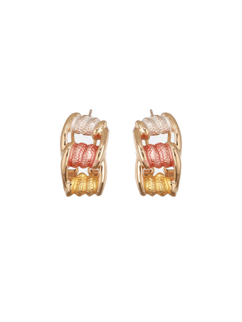 Anti-Tarnish Rose Gold Plated Tricolor Combo Jewellery Set