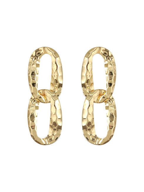 Anti-Tarnish Gold Plated Intwined Dangler Drop Earrings