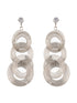 Anti-Tarnish Silver Plated Circular Drop Earrings