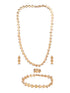 Anti-Tarnish 18k Gold Plated AD Studded Statement Link Combo Jewellery Set
