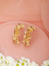 Anti-Tarnish Gold Plated Quirky Statement Hoops Earrings