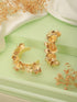Anti-Tarnish Gold Plated Quirky Statement Hoops Earrings