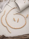 Anti-Tarnish 18k Gold Plated AD Studded Statement Link Combo Jewellery Set