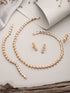 Anti-Tarnish 18k Gold Plated AD Studded Statement Link Combo Jewellery Set