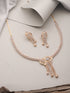 Dual Toned Gold Plated AD Studded Mango Design Luxe Statement Necklace Jewellery Set