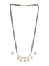 Dual Toned Black Beads CZ Studded Designer Contemporary Mangalsutra Jewellery Set