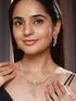 Dual Toned Gold Plated AD Studded Mango Design Luxe Statement Necklace Jewellery Set